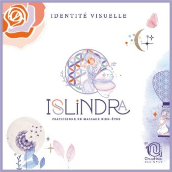 Logo fée violette, pour Islindra fait par By Ann graphiste Designer